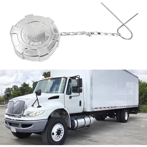 Diesel Fuel Cap 2 1/4" for International Ford GMC Trucks, Non-Locking, Aluminum, Female fitting, Non-Vented Cover