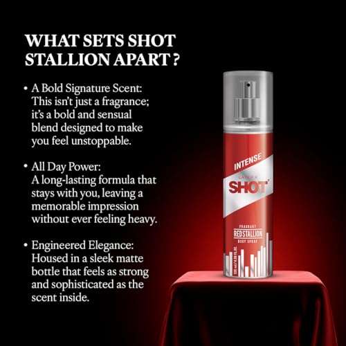 Image of Layer'r Shot Red Stallion Body Spray Combo for Men 135ml Pack of 2 | Long-Lasting Premium Fragrance | Fougere Fresh, Bergamot & Woody Scent| Everyday Perfume | Perfect Deodorant Gift for Him