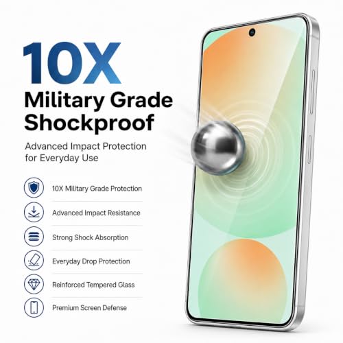 Image of ArmourPro 3D Borderless Tempered Glass for Samsung Galaxy S24 FE, M56, F56, A36 and A56, Set of 2 HD Clear Screen Protectors with 3D Curved Edges, 9H Hardness, Oleophobic Coating, Case Friendly