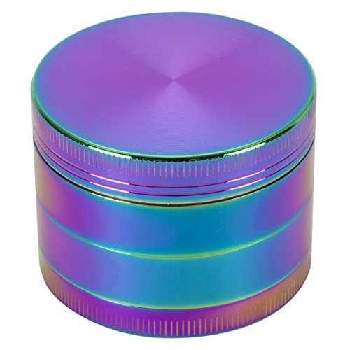 Witasm Grinder Moulin à Épices Moulin à Herbes Broyeur Herbe Ø 52mm Grinder 4 Parties Alliage de Zinc pour Tabac Spices Thé avec Petit Grattoir Cover