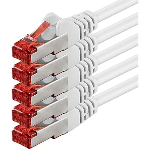 1aTTack.de Netzwerkkabel Cat 6 Ethernetkabel Cat Kabel Lankabel Cat6 doppelt geschirmt Patchkabel Set 1000 Mbit/s Internet DSL Anschluss Router Computer Cover