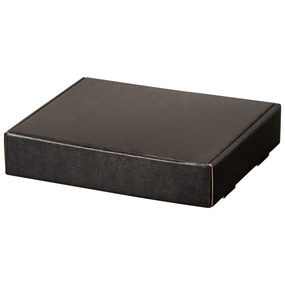 Feinkostkarton schwarz groß 24,5 x 20 x 5 cm, 50 Stück