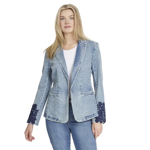 Jessica Simpson Women's Fitted Blazer with Single Button Front and Notch Collar Lapel Standard