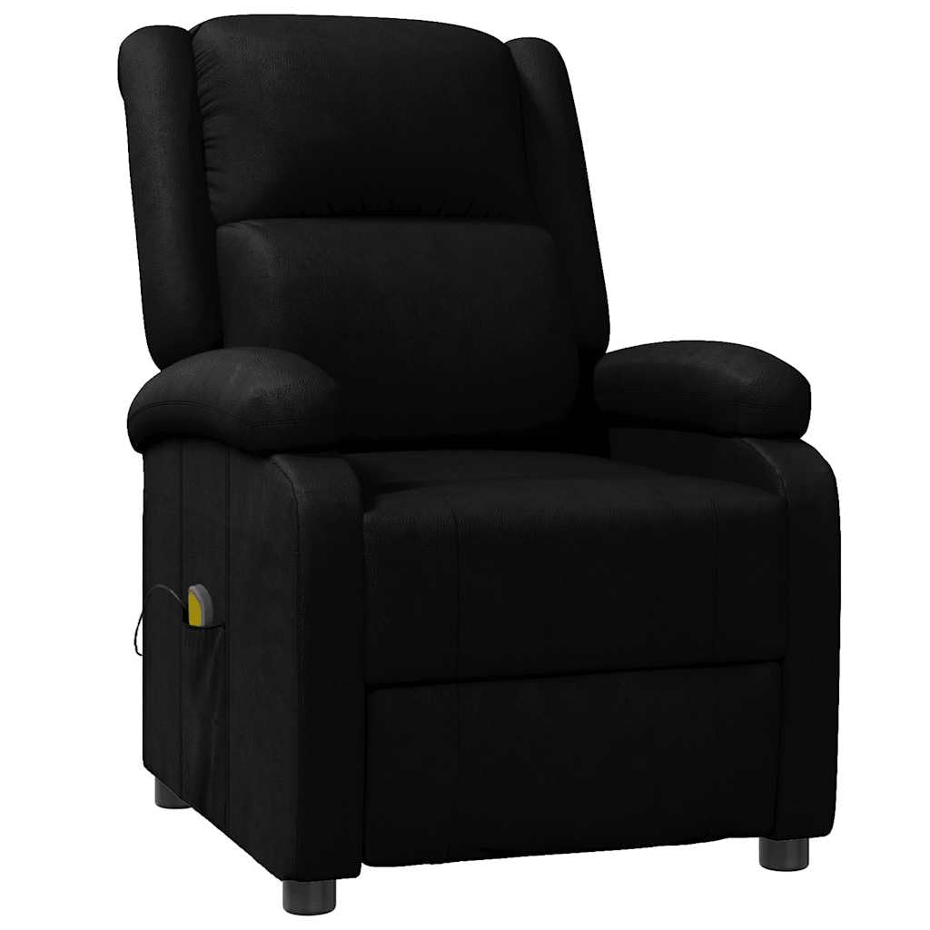 Meuble de salon pour coin lecture : fauteuil de massage noir avec accoudoirs