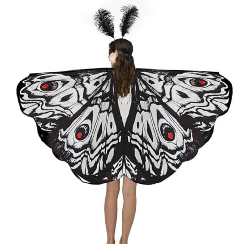 Accesorios de Halloween con chal elegante de mariposas y ropa cómoda 7