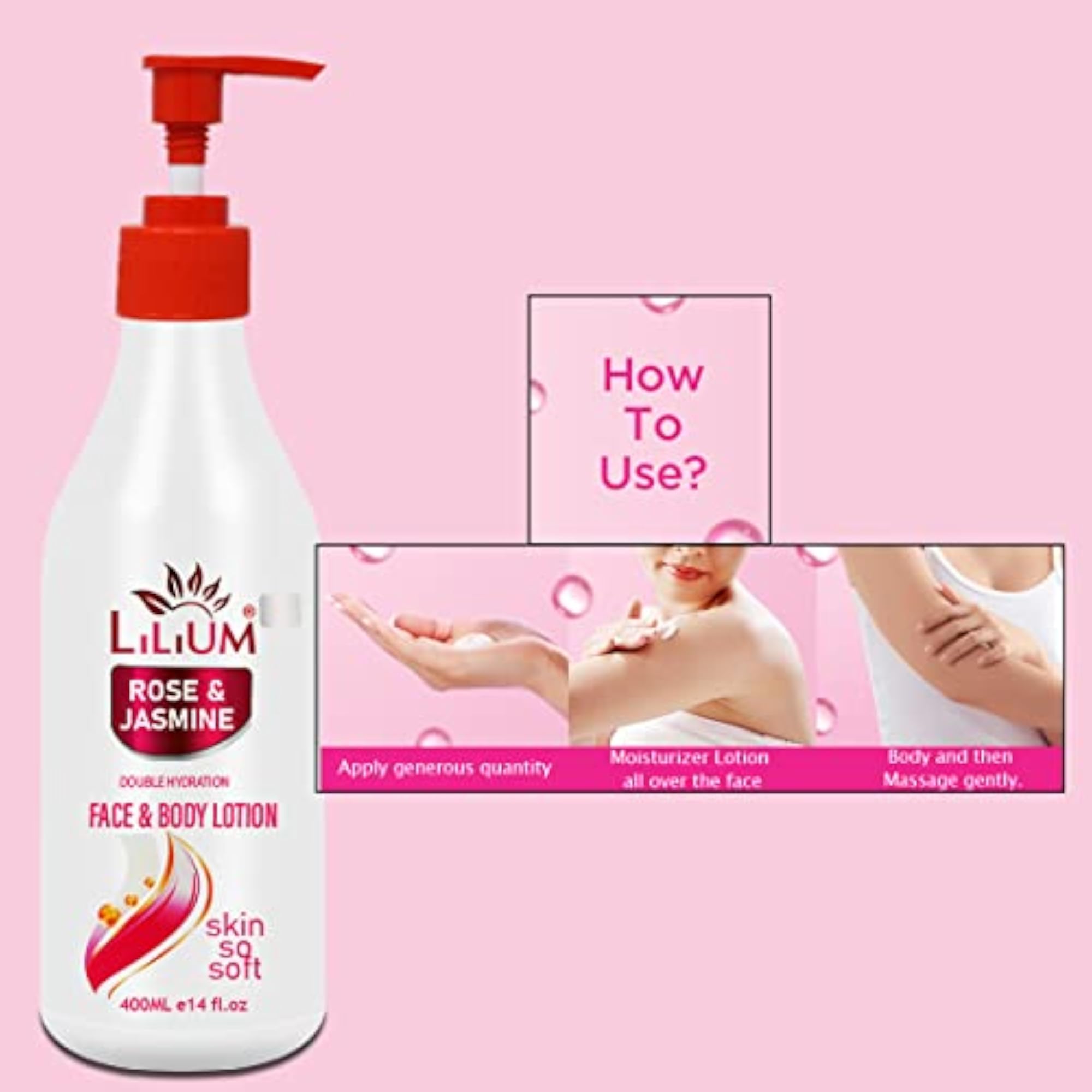 Rose & Jasmine Face & Body Lotion, Pack of 2