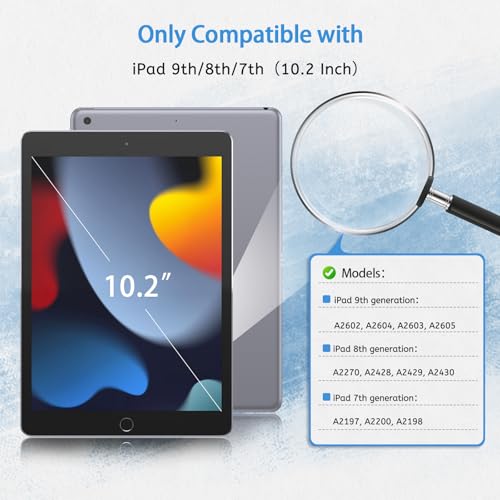 MOBDIK 2 Pack Paper Screen Protector Compatible with iPad 9th/8th/7th Generation (10.2-Inch, 2021/2020/2019), Crafted for Natural Writing, Anti Glare with Easy Installation Kit