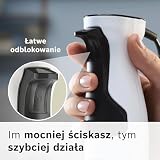Bosch, blender ręczny, ErgoMaster Series 4, silnik 600 W, dynamiczna regulacja prędkości, system QuattroBlade, akcesoria w zestawie, biały, MSM4W210