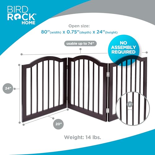 INTERNET’S BEST Arched Top Dog Gate | 4 Panel, 24″ H Wooden Pet Barrier for Dogs or Cats | Freestanding Folding Room Divider for Doorways, Hallways, Stairs, and Porch | Portable, Extra Wide | Espresso INTERNET’S BEST Arched Top Dog Gate | 4 Panel, 24″ H Wooden Pet Barrier for Dogs or Cats | Freestanding Folding Room Divider for Doorways, Hallways, Stairs, and Porch | Portable, Extra Wide | Espresso