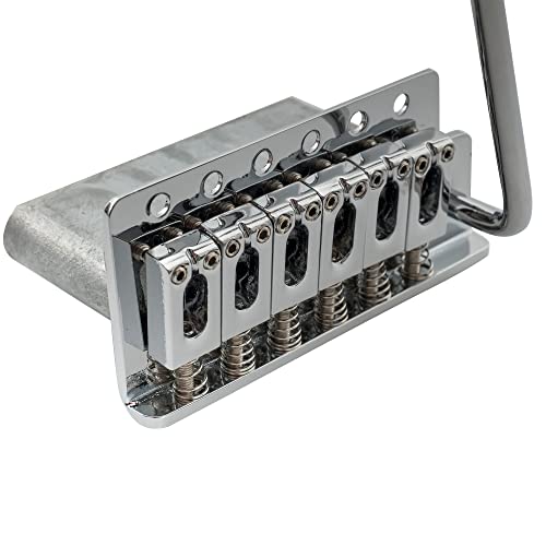 Musiclily Pro 54mm Set de chevalet Tremolo moderne pour guitare électrique de style Strat, Chrome - Les Beatles, Paul McCartney, John Lennon, RIngo Starr, George Harrison Musiclily Pro 54mm Set de chevalet Tremolo moderne pour guitare électrique de style Strat, Chrome – Image 6