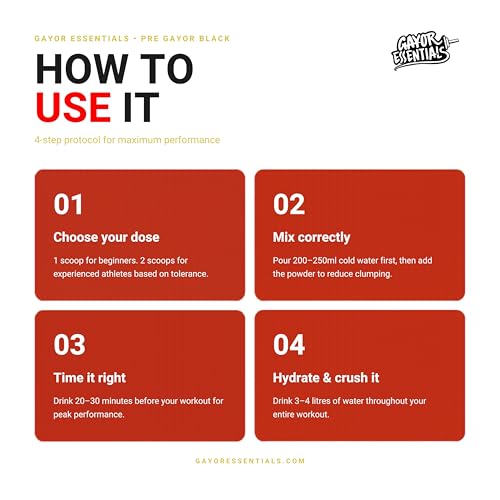 Image of Gayor Essentials Pre Gayor Black 1.0 Pre Workout Powder | Pre Exercise Supplement for Men & Women | Energy, Focus & Endurance | Citrulline, Beta Alanine, Caffeine, L-Theanine (Lemon Shikanji,286g)