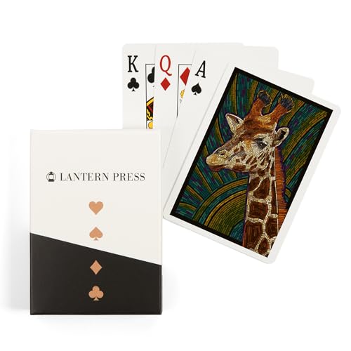 Lantern Press Giraffe, Paper Mosaic, 52 naipes póker