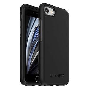 OtterBox Symmetry Case für iPhone iPhone 7/8/SE 2020, stoßfest, sturzsicher, dünne Schutzhülle, 3-Fach nach Militärstandard getestet, schwarz