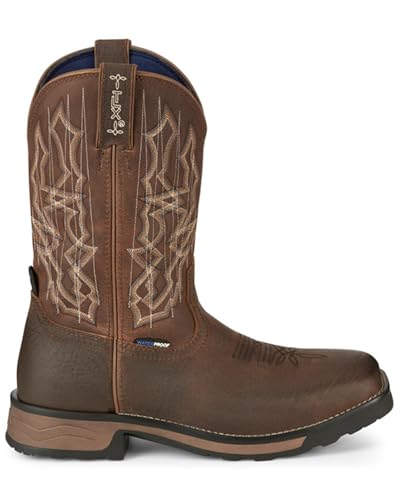 Tony Lama Men's Anchor Water Buffalo Pull-On Soft Western Work Boot Wide Square2