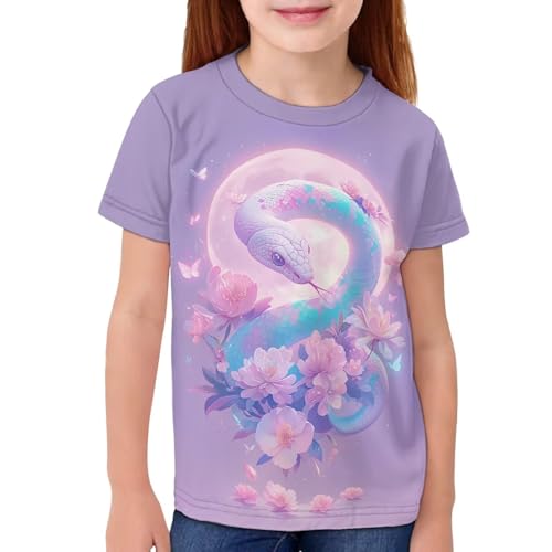 Image of Kids Graphic T-Shirt Boys Girls Novelty Tees Top Short Sleeve Shirts Summer Blouses 3-16