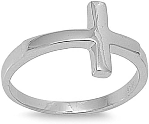 Miniatura 3 de ELIJA SU COLOR Anillo de plata con diseño de cruz