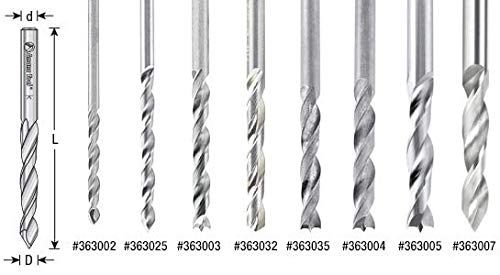 Amana Tool - 363005 Solid Carbide Drill Bit R/H 5Mm Dia X 55Mm Long X 5Mm Shank #TOP6