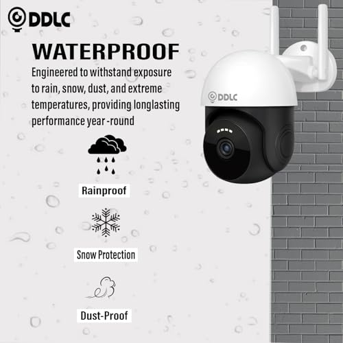 Image of DDLC 5MP 4G SIM LTE Wireless Outdoor PTZ Security Camera | SIM Based PTZ CCTV Camera | Full HD | 360 Pan Tilt | Color Night Vision | Motion Detection | Two-Way Audio with Mobile App V380 Pro (4G IR)