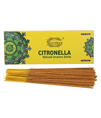 Raajsee RJ-10 Citronella Incense Sticks 100 Gm Pack-100% Pure Organic Natural Hand Rolled Free From Chemicals-Perfect thumb #2