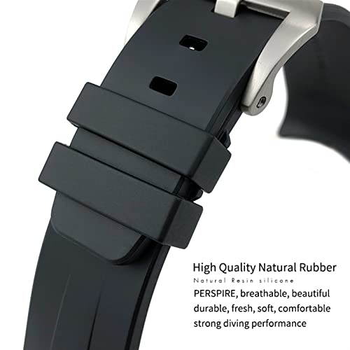Bracelet silicone 24mm pour Panerai interface incurvée sans vide