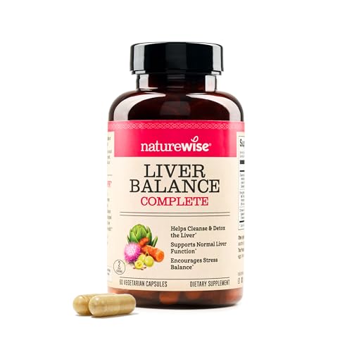 NatureWise Liver Cleanse Premium Detox | Advanced Triple Formula Liver Detoxifier Regenerator & Protector | Natural Herbal Supplements with Milk Thistle, Turmeric Curcumin [1 Month Supply - 60 Count]