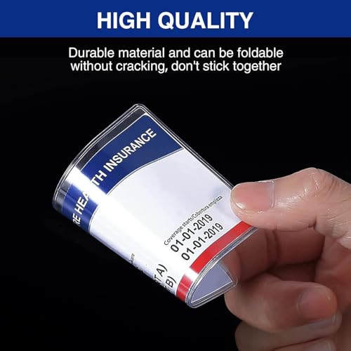 Image of Fairus Card Protector, 100 Plastic Card Holder for Aadhar Card, Credit Card, Business Card, Pan Card, Driving License Waterproof Cards Plastic Protector