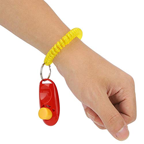Pssopp Hundetraining Clicker mit Handgelenksbändern 7-teilig Buntes praktisches Hundetraining Clicker-Set Praktisches effektives Trainingswerkzeug für Hunde Katzen Welpen