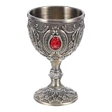 Operitacx Antiker Kelch im Vintage-Stil: Königlich geprägter Weinkelch, 30 ml/1 oz, Renaissance- und Mittelalter-Kelch, Trinkgefäß, Geschenkidee für Hochzeitstag, Zeremonie, Halloween