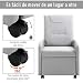 HOMCOM Sofá Individual Sillón de Relax Plegable Reclinable hasta 120°con Reposapiés Extensible...
