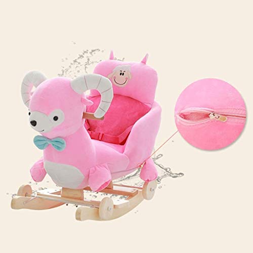 ZHANGYUEFEIFZ Schaukelpferd Plüsch Schaukeltier Pferd Rocking Horse Baby Trojaner Spielzeug Geschenk Nette Kinderstuhl… – Bild 5