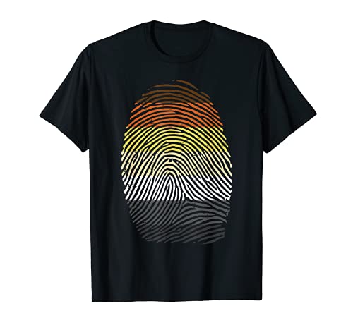 Hombre Finger Print DNA LGBTQ Gay Bear Flag Gay Pride Men Camiseta
