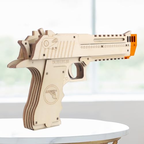 VJOALIN 3D Wooden Puzzles, Desert Eagle Wood Puzzles Gun Rubber Band Pistol Toys Machinery Model Best Present Puzzle for Adults by VJOALIN - Used condition - Image 8