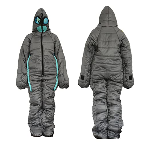 AXUYU Wearable Sleeping Bag 3 Season Alien-Shaped Sleeping Bag Camping Adults Full Body Sleep Pouch for Camping,Traveling, Hammocks, Hiking, Backpacking, Lounging (XL)