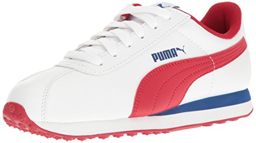 Image of PUMA Unisex-Child Turin II Slip on Sneaker, White-Barbados, 4.5 M US Big Kid