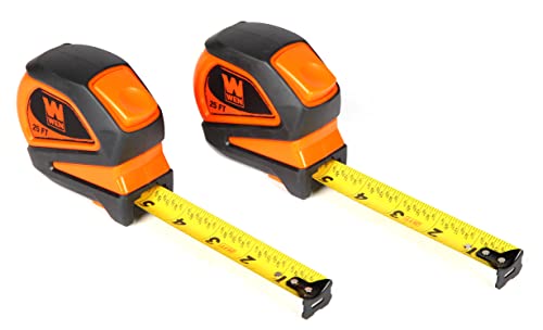 Cinta métrica WEN 25 ft con frenado automático, pack 2 miniatura 1
