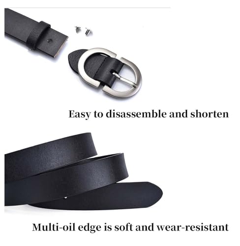 Women Leather Belts with Pin Buckle - Stylish Waist Belts for Jeans, Pants, Dresses - Genuine Leather Belts for Women4