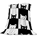 Flashing Manta de gato blanco y negro para dormitorio de mascotas, sofá, colcha, mantas, mantas duraderas, cálidas y acogedoras (Size : 150x200cm)