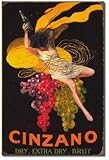 Dimensions : 30 x 20 cm Générique Cadre Tableau Plaque Murale métal Pub - publicité rétro Vintage (Cinzano)