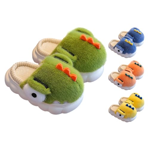 Little/Big Kids Warm Plush Slippers with Soft Memory Foam Toddler Cartoon Dinosaur Non Slip Indoor Child Girl Slippers3