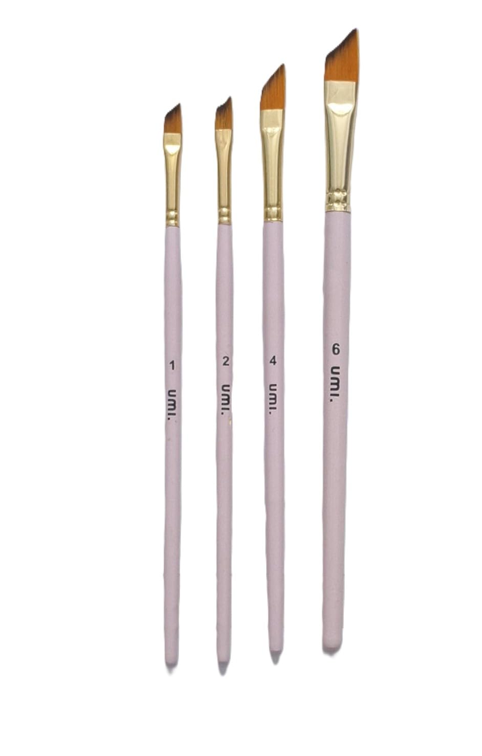 Amazon Brand - Umi Angular Paintbrush Set – Synthetic Bristles for Calligraphy, Watercolor and Acrylic Painting, Ergonomic Handles for Comfort and Control, Good for Artists and Beginners Alike (4 Pc)-image-19