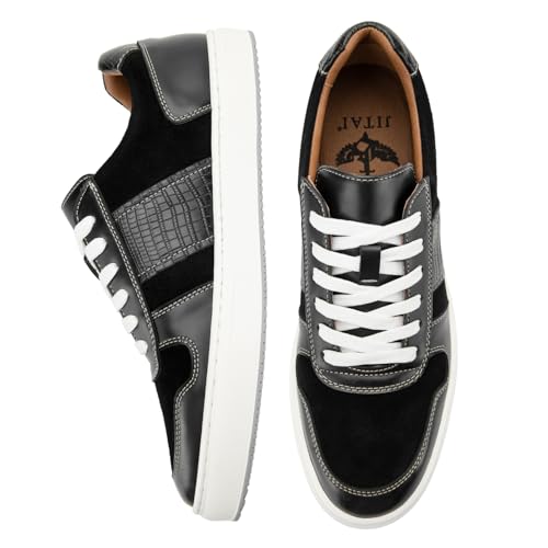 Image of JITAI Men's Fashion Sneakers Shoes Lightweight Fashion Shoes with Wingtip Brogue & Lace-up Design Casual Business Shoes