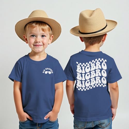 Big Brother Shirt Toddler Baby Boys Promoted to Big Brother Announcement T-Shirt Kids New Sibling Reveal Outfit3