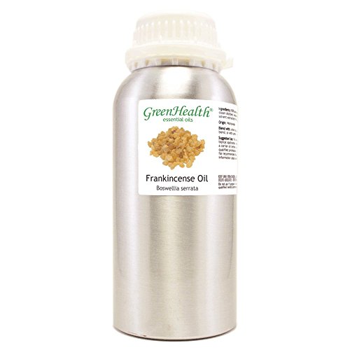 Frankincense – 16 Fl Oz (473 Ml) Aluminum Bottle W/Plug Cap – 100% Pure Essential Oil – Greenhealth #TOP24