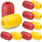 Vertintong Deep Water Fishing Float 4.72 x 2.75'' Heavy Duty Pool Buoy Float Fishing Marker 0.78 Hole for Kayak Tow Line Anchor Marker Buoy Drift Sock Replace Pool Crabbing Dock(Red, Yellow,12 Pcs)