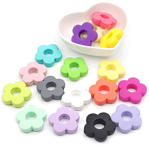 SHIWU シリコン 花 ビーズ 34個 17色指定可能 贈り物 diy用品 パーツ ハンドメイド 素材 手作り 質材 手芸 ギフト