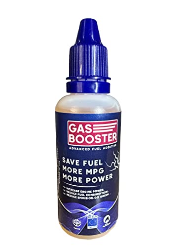 GasBooster | Advanced Fuel Additive | Save Gas | Reduce CO2 Emission | Treats Gasoline and Diesel Engines | (Pack of 5 GB Bottles, Totaling 6.5 Oz)