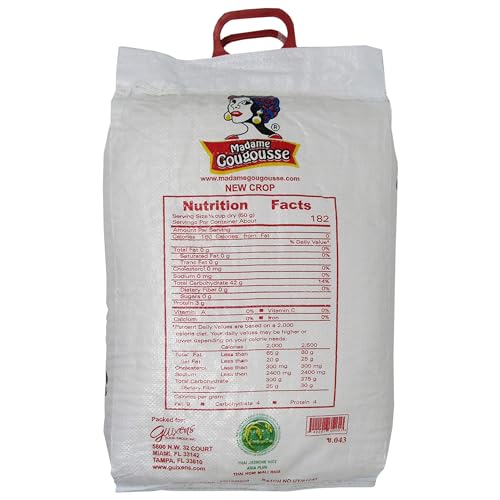 Madame Gougousse Premium 20 lb Jasmine Rice - Aromatic, Long Grain Excellence