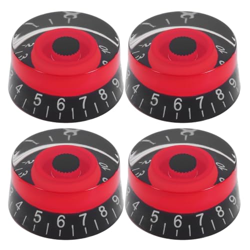 Abaodam 4pcs Guitar Control Knobs, Acrylic Top Hat Volume Tone