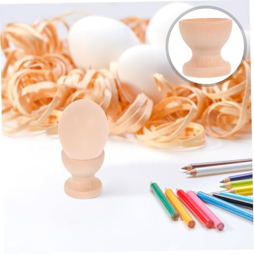 Happyyami 6stücke Teiliges Set Aus Holz-Ei-bechern Unvollendete Eierhalter Für Für Ostern Und Kinderhandwerk Vielseitig Einsetzbar Küche Und Restaurant – Bild 8
