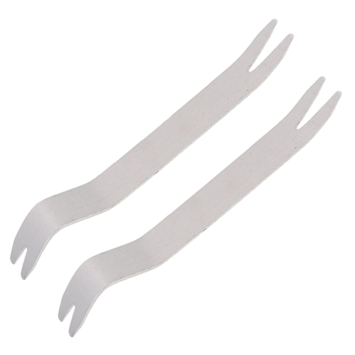 KALLORY 4pcs Stainless Steel Pry Tools for Automotive Trim Removal Clip Removal Panel Disassembly Tools Effort-saving Design for Car Interior Maintenance